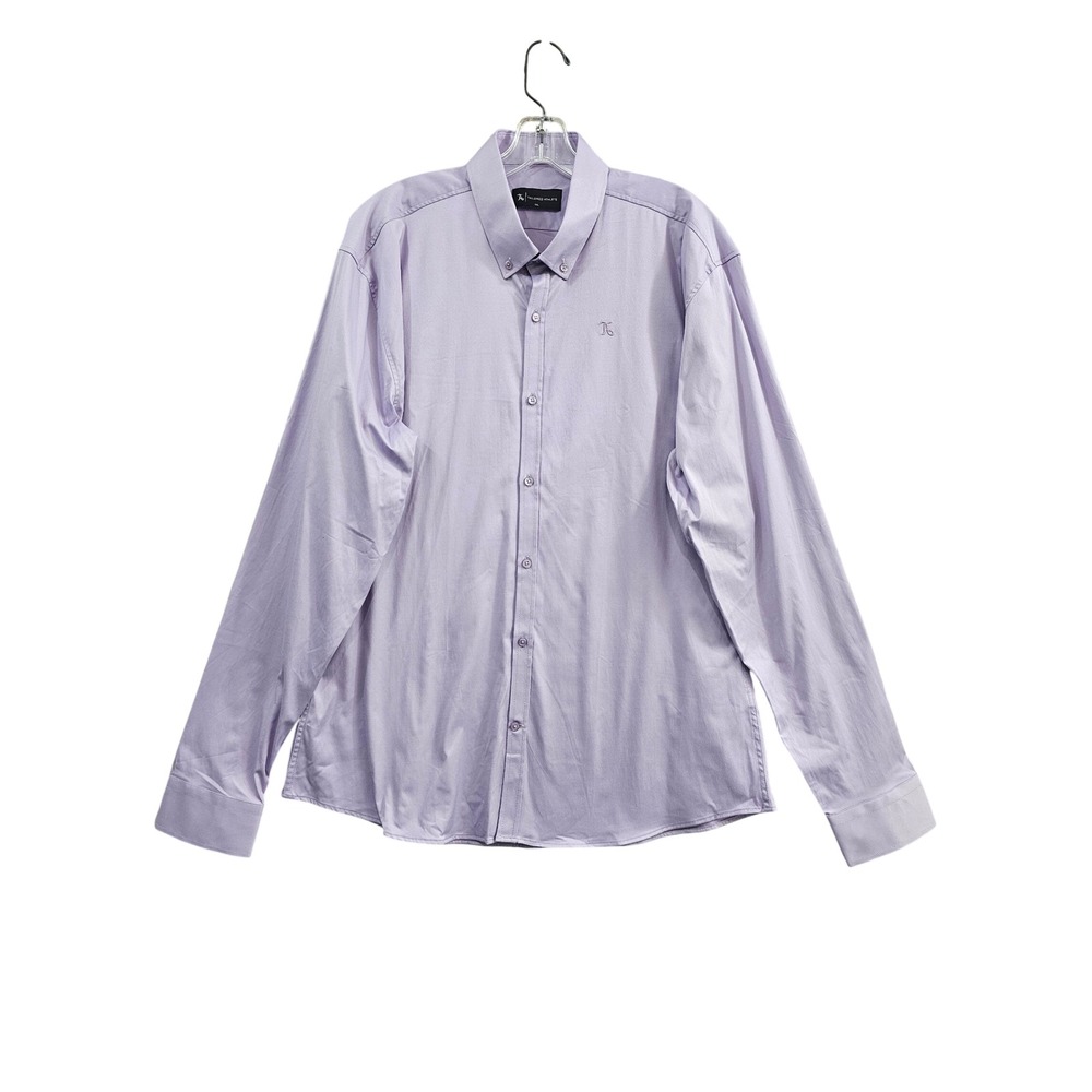 Tailored Athlete Signature Shirt Mens XXL Purple Stretch Cotton Long Sleeve